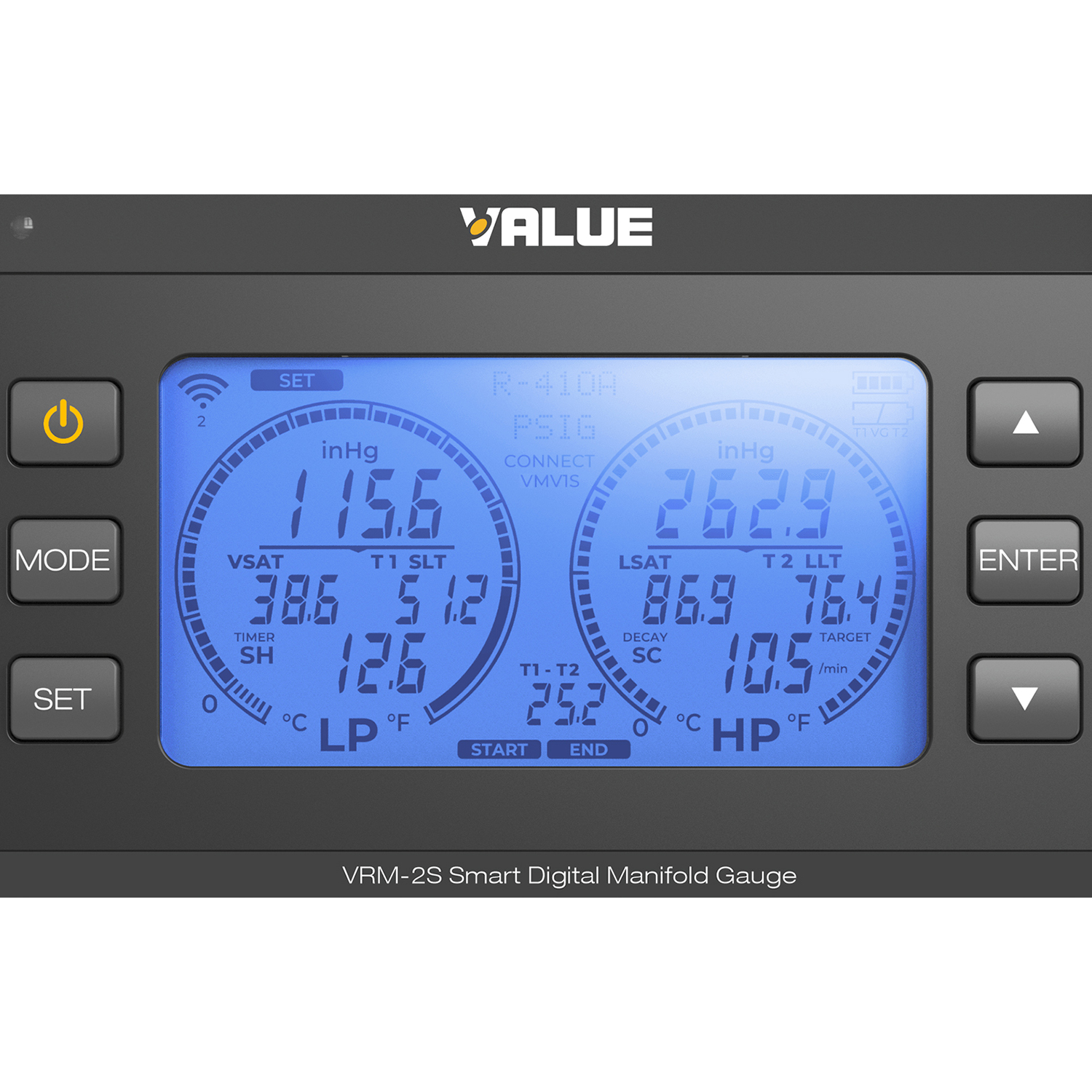 VALUE Gruppo Manometrico Digitale wireless VRM-2S, corredato di due sonde temperatura bluetooth - Foto 3