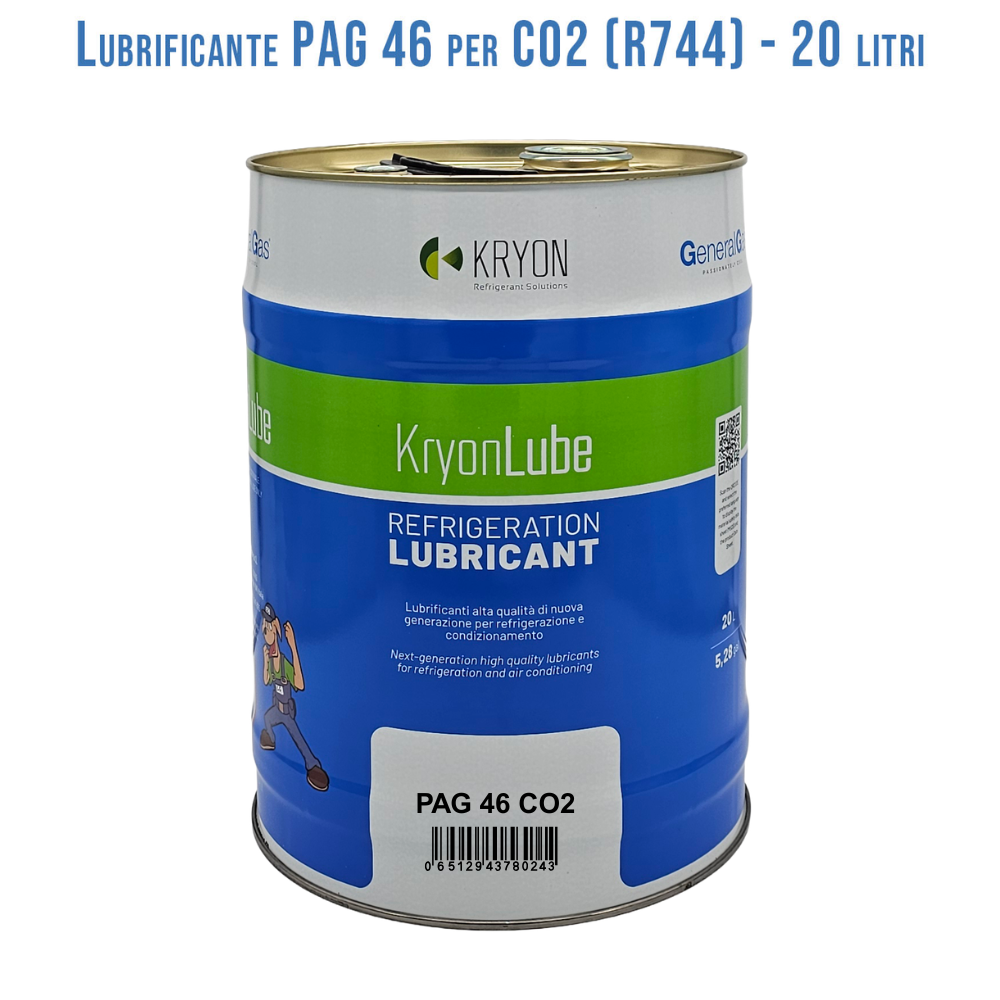 Olio Lubrificante HVACR KryonLube PAG 46 CO2 - Polyalkylene Glycol - Tanica in metallo da 20 lt.