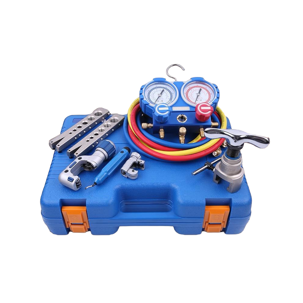 VALUE Kit completo di utensili HVACR per installatori, manutentori, frigoristi VTB-5B-III - dichiarazione di conformità con n° seriale del gruppo manometrico fornita in dotazione