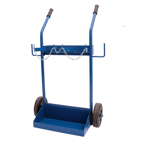 Carrello Portabombole Ossigeno/Acetilene - doppio - per bombole Lt. 14