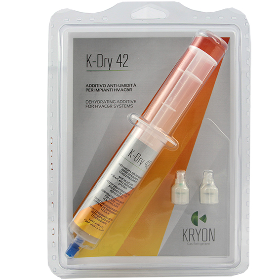 K-Dry 42 Additivo anti-umidità impianti RAC - 1 cartuccia 42ml + adattatori 1/4 - Foto 1 