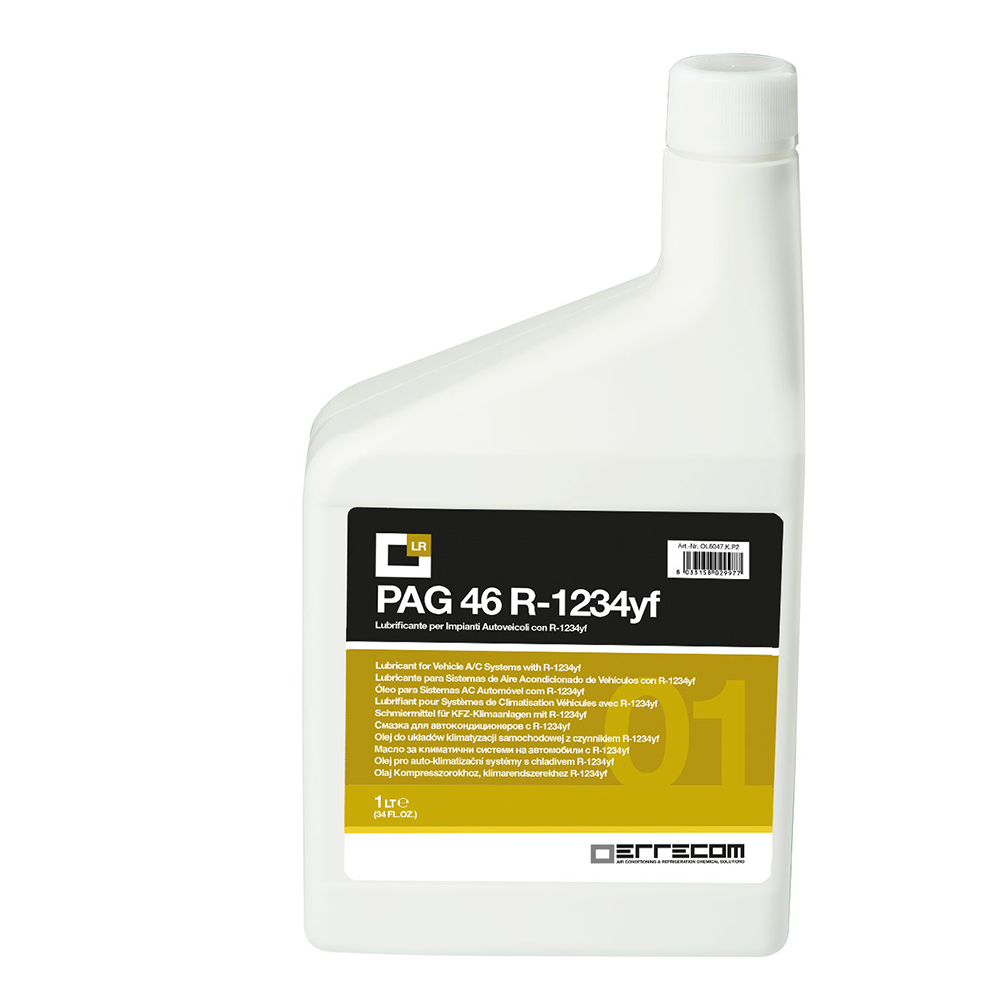 12 x Olio lubrificante AUTO PAG 46 yf (specifico per 1234yf) - Tanica in Plastica da 1 litro - Confezione n° 12 pz. (totale 12 litri)