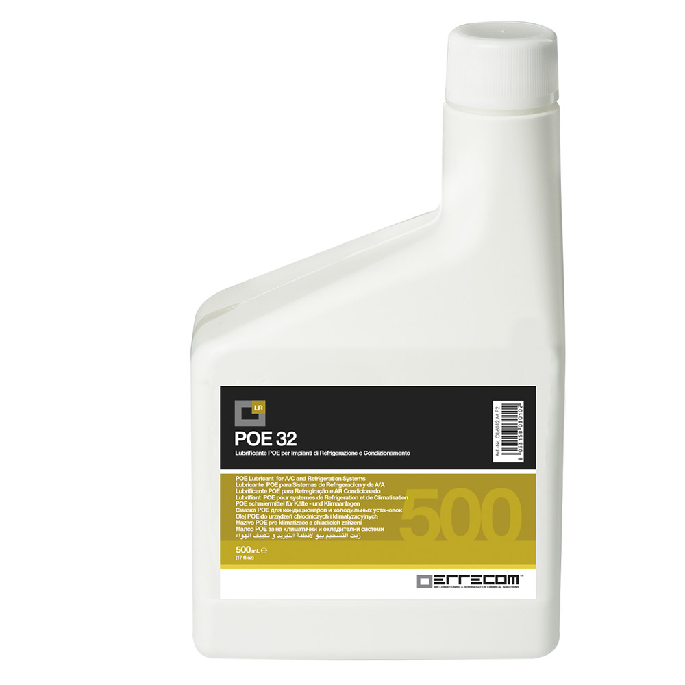 12 x Olio lubrificante R&AC Polyol Estere (POE) Errecom 32 - Tanica in Plastica da 500 ml. - Confezione n° 12 pz. (totale 6 litri)