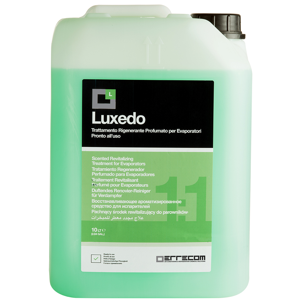 Igienizzante profumato per superfici ed evaporatori - Pronto all'Uso - LUXEDO - Disinfettante registrato in Germania (N69541) 10 litri - Confezione n° 1 pz.