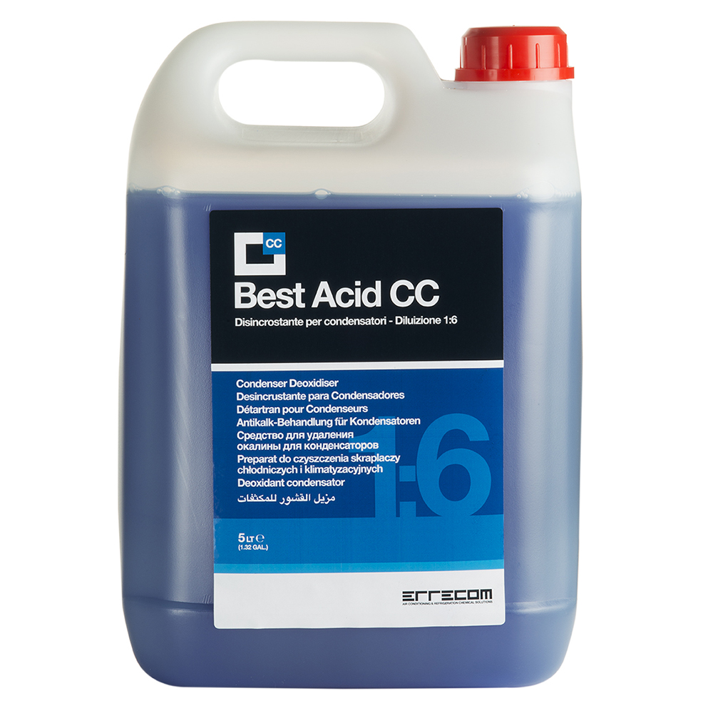 2 x Disincrostante Acido Concentrato Liquido per Condensatori - BEST ACID COND CLEANER - 5 lt - Confezione n° 2 pz.