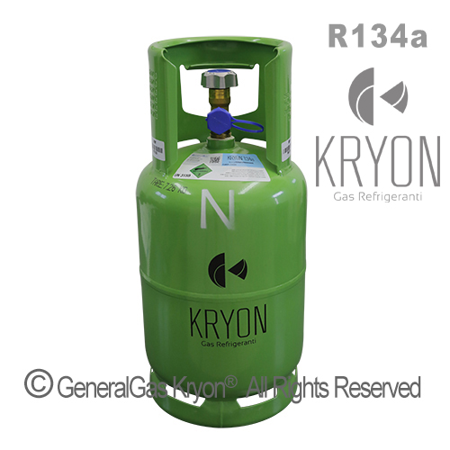 R134a Kryon® in Bombola a Rendere 13 Lt - 12 Kg - valvola 21,7 x 1/14 RH