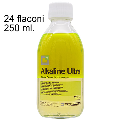 24 x Alkaline Ultra - Pulitore Concentrato Alcalino per Condensatori - 250 ml. - Confezione n° 24 pezzi in espositore da banco