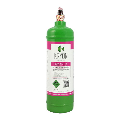 R410A Bombola KryoSmart di R410A - 2,5Lt / 2Kg - 48 Bar - acciaio al carbonio - valvola 5/16 SAE RH (ricaricabile)