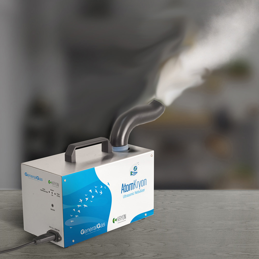 AtomKryon  Nebulizzatore Ultrasonico Professionale per Igienizzazione Ambienti, con diffusore - Confezione n° 1 pz.