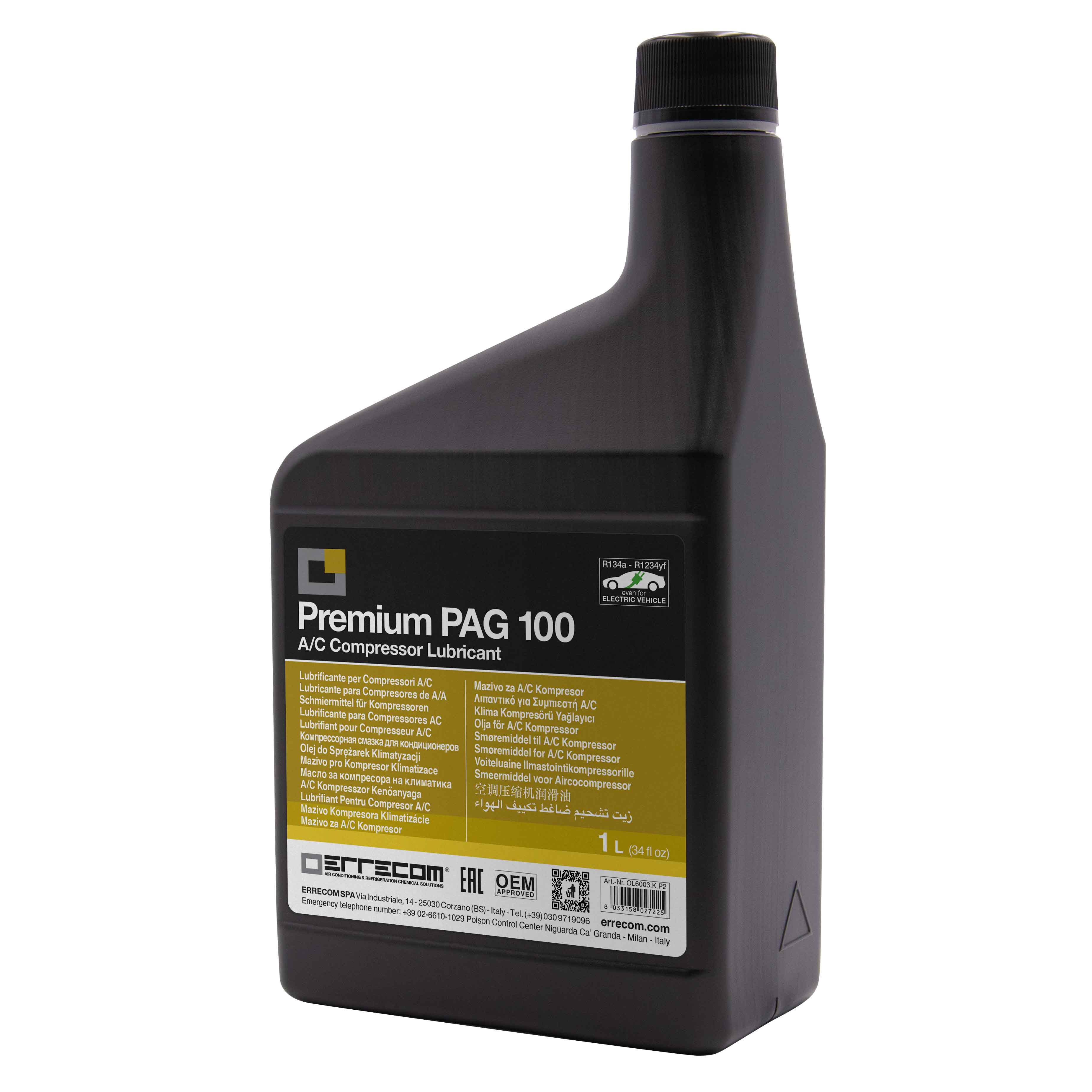 12 x Olio lubrificante AUTO PREMIUM PAG 100 - Tanica in Plastica da 1 litro - Confezione n° 12 pz. (totale 12 litri)