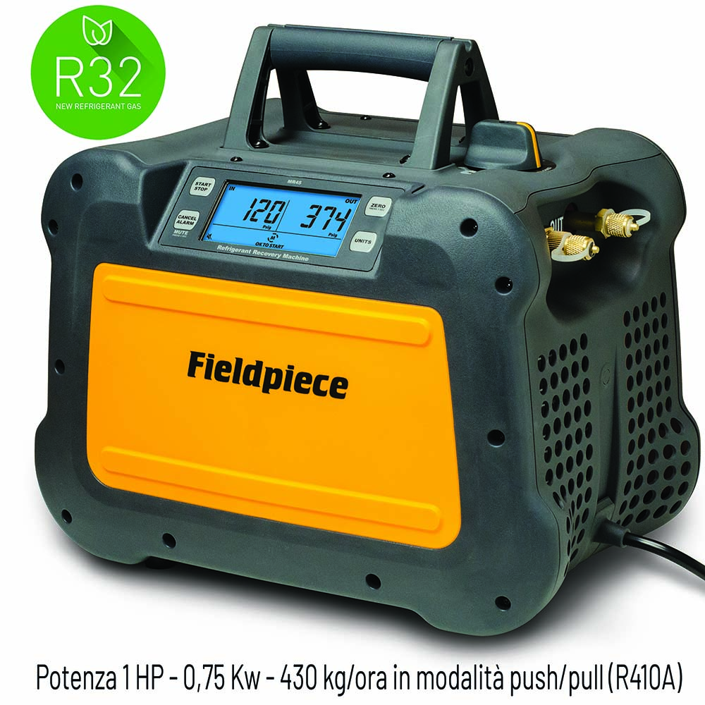 Fieldpiece USA - MR45INT - Recuperatore gas refrigerante digitale da 1 HP - 0,75 Kw - 430 kg/ora in modalità push/pull (R410A)